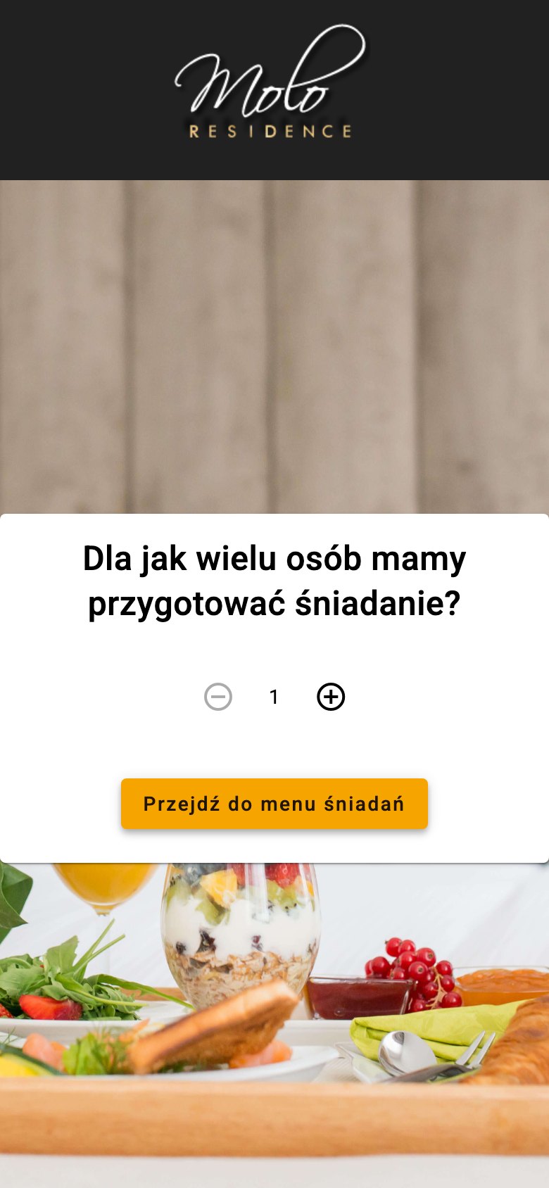 Wybór liczby osób do śniadania